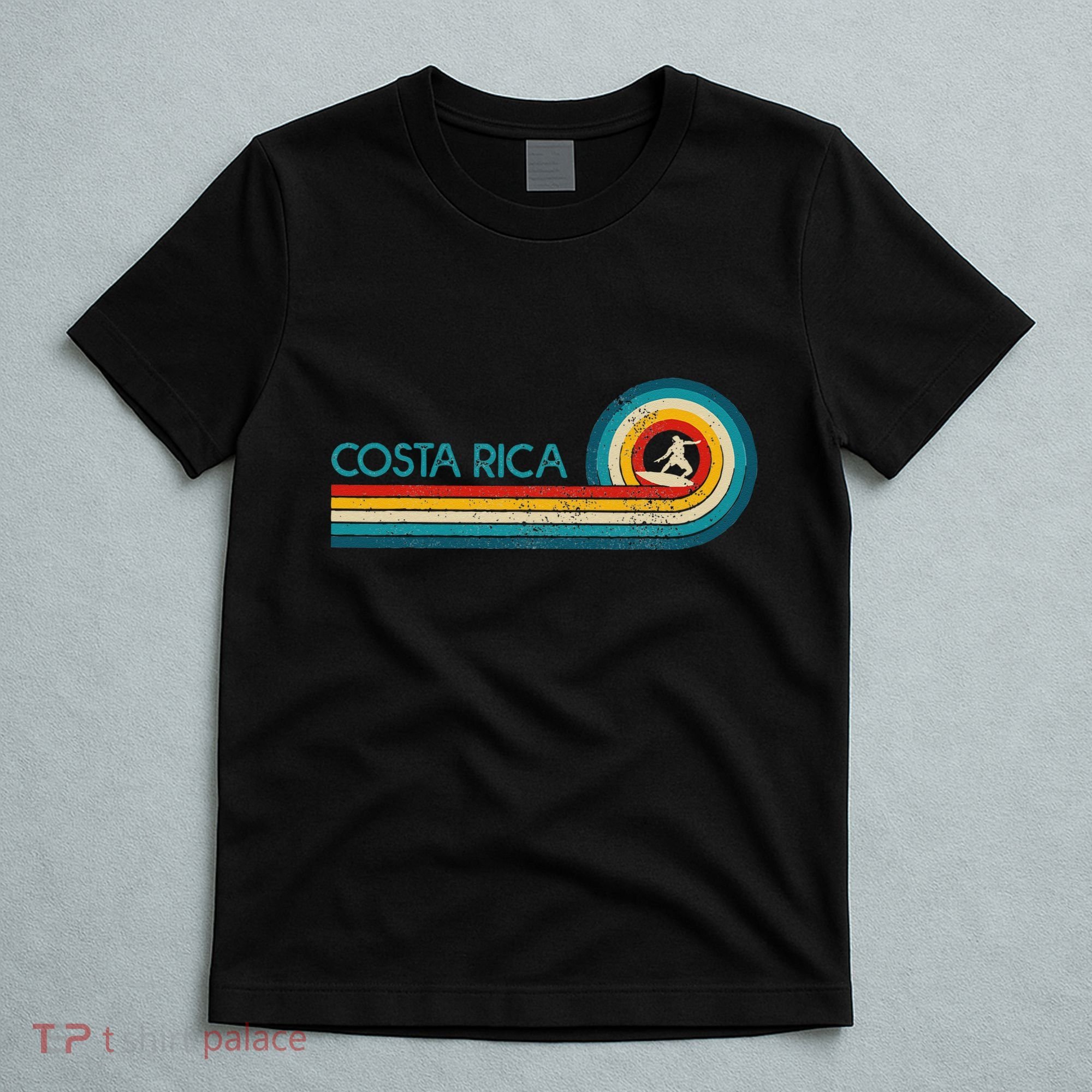 Costa Rica Surf Vintage Beach Surfer Surfing Gift T-Shirt