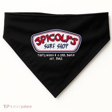 Cool Retro Spicoli’S Surf Shop Logo USA-Made Doggie Bandana