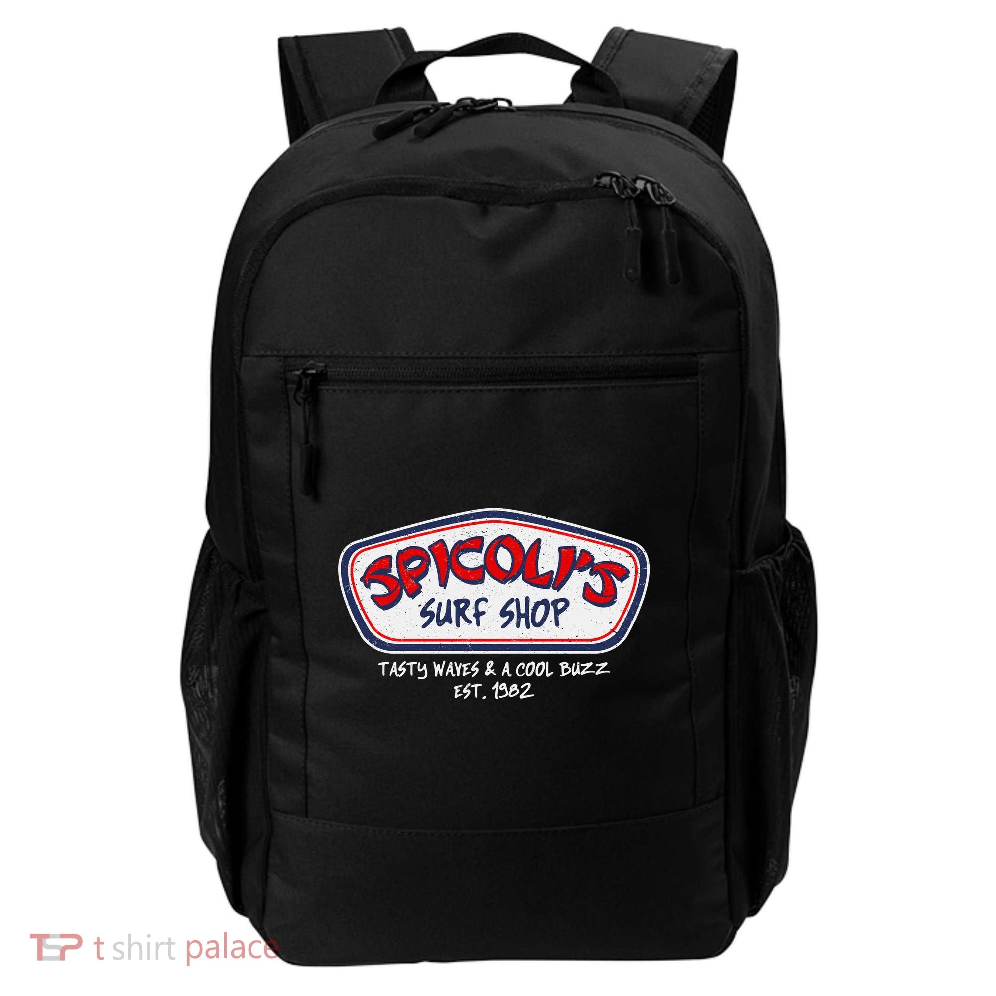 Cool Retro Spicoli’S Surf Shop Logo Backpack