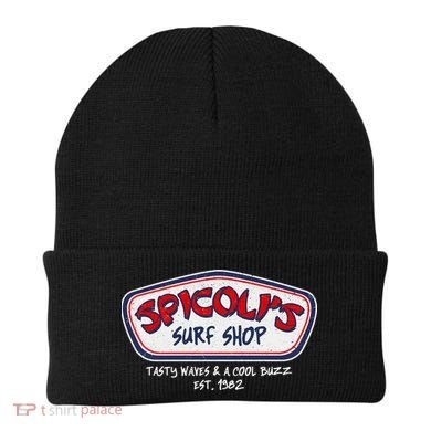 Cool Retro Spicoli’S Surf Shop Logo Beanie
