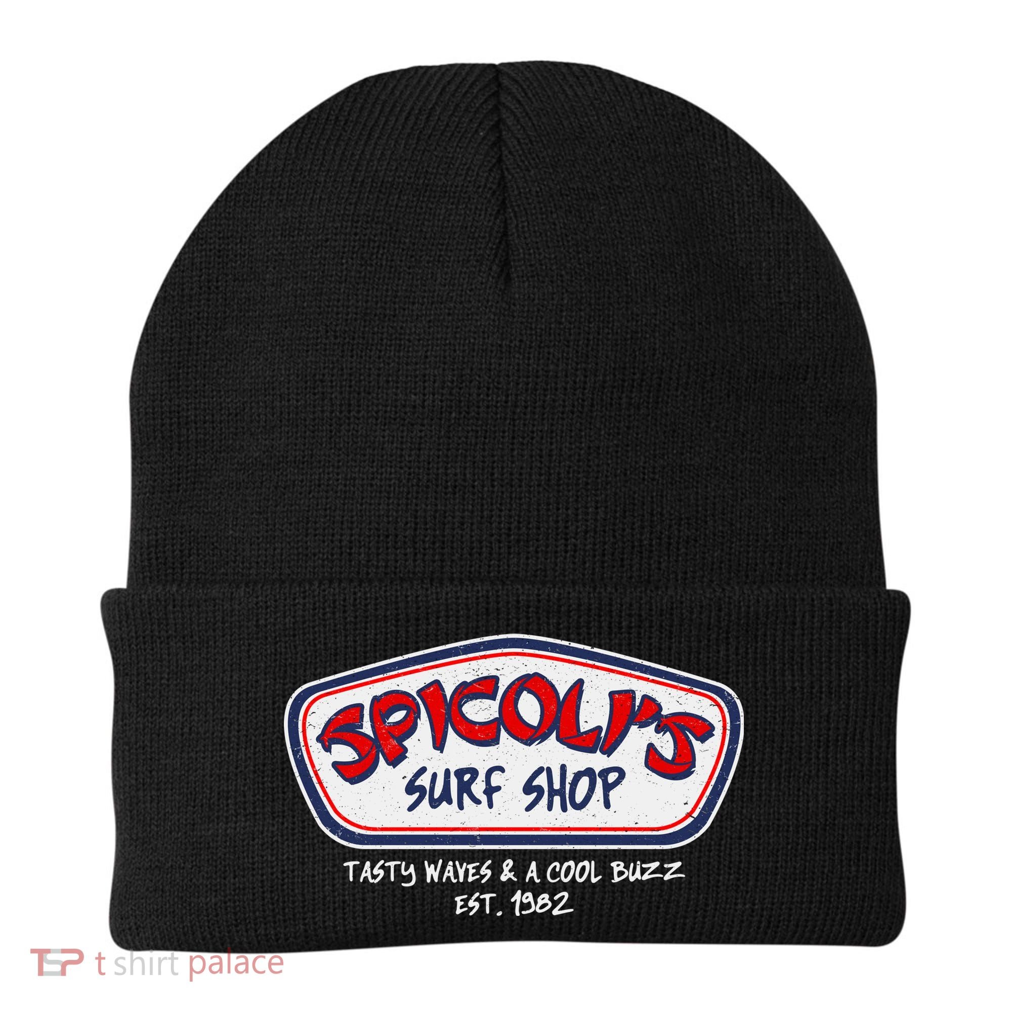 Cool Retro Spicoli’S Surf Shop Logo Beanie