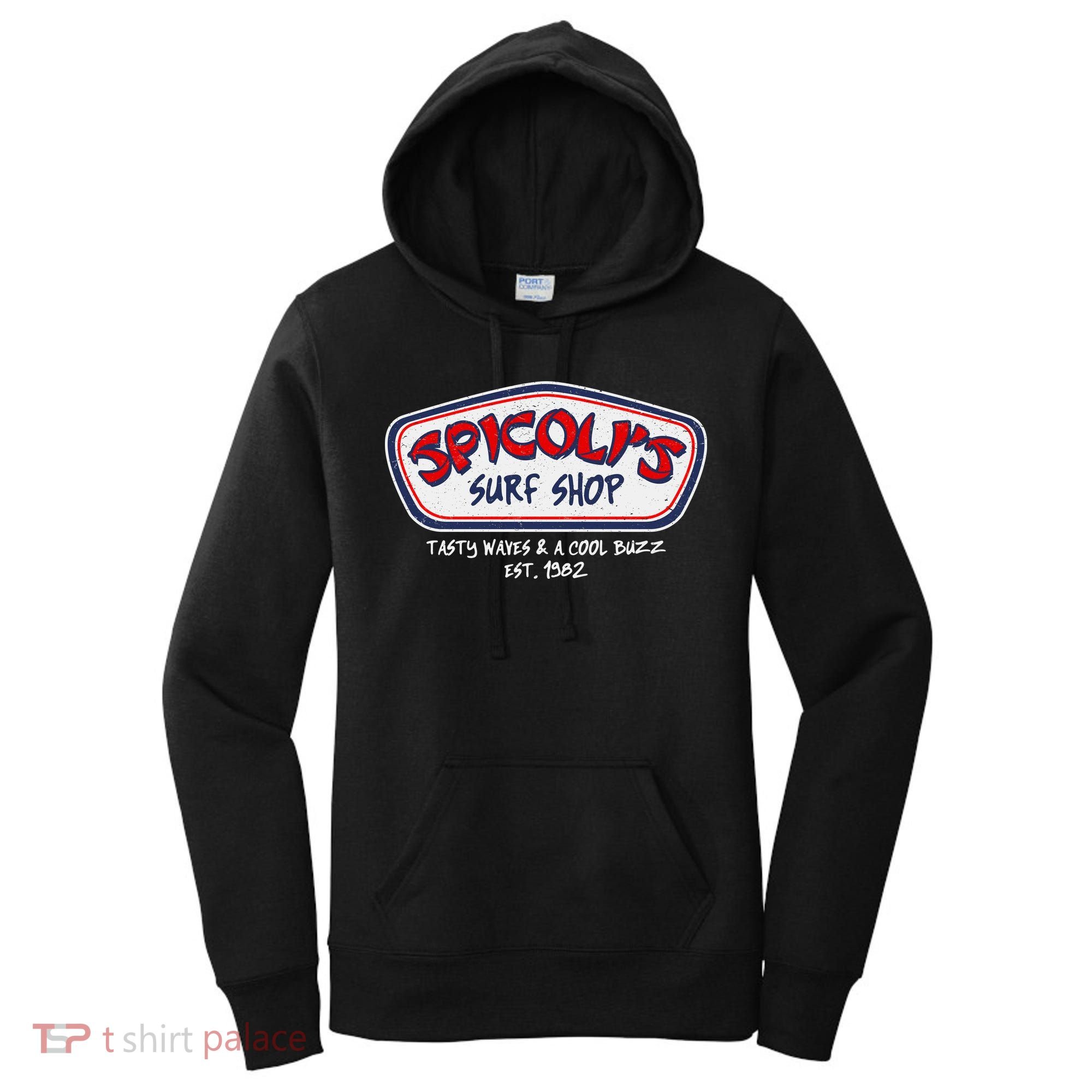 Cool Retro Spicoli’S Surf Shop Logo Women's Hoodie