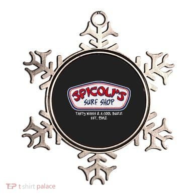 Cool Retro Spicoli’S Surf Shop Logo Ornament