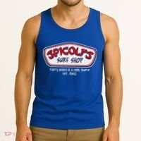 Cool Retro Spicoli’S Surf Shop Logo Tank Top thumb 3