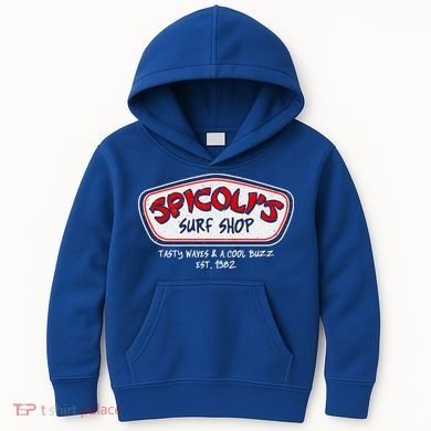 Cool Retro Spicoli’S Surf Shop Logo Kids Hoodie