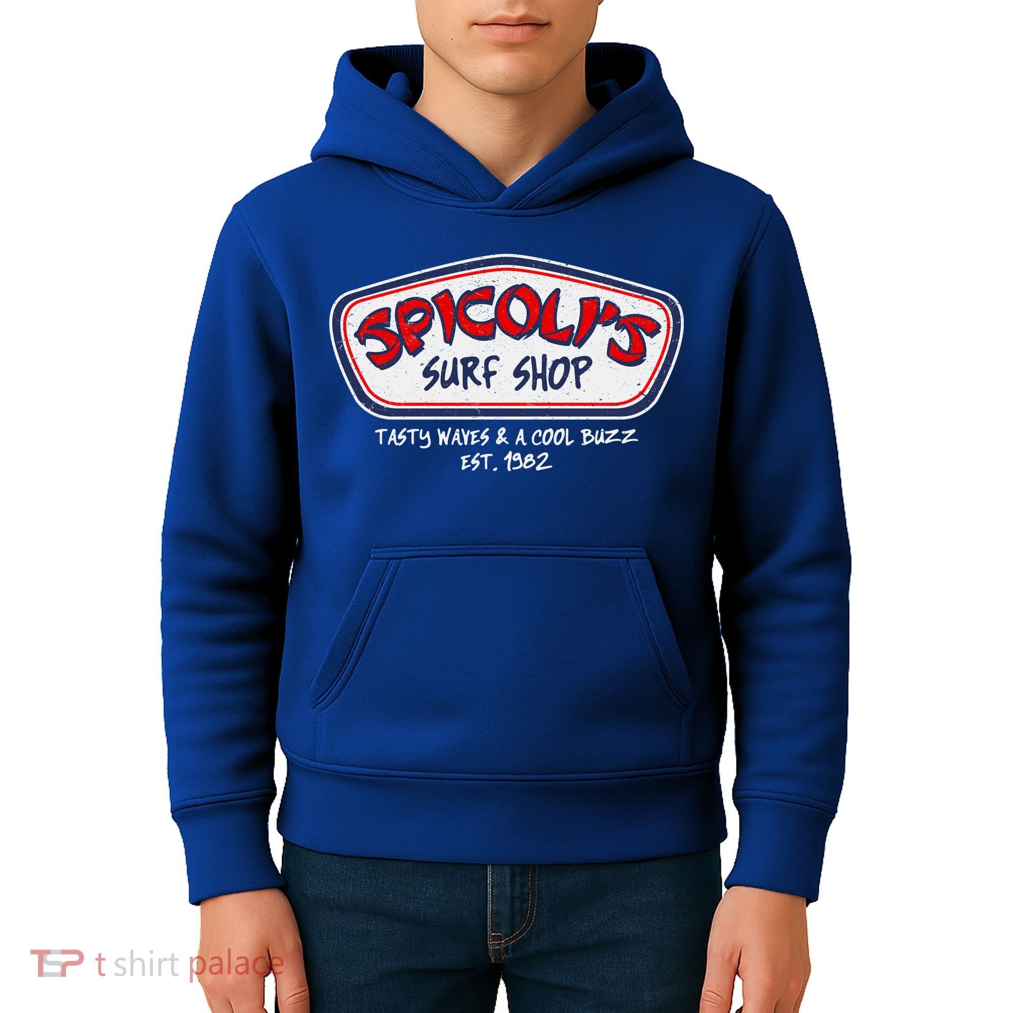 Cool Retro Spicoli’S Surf Shop Logo Kids Hoodie