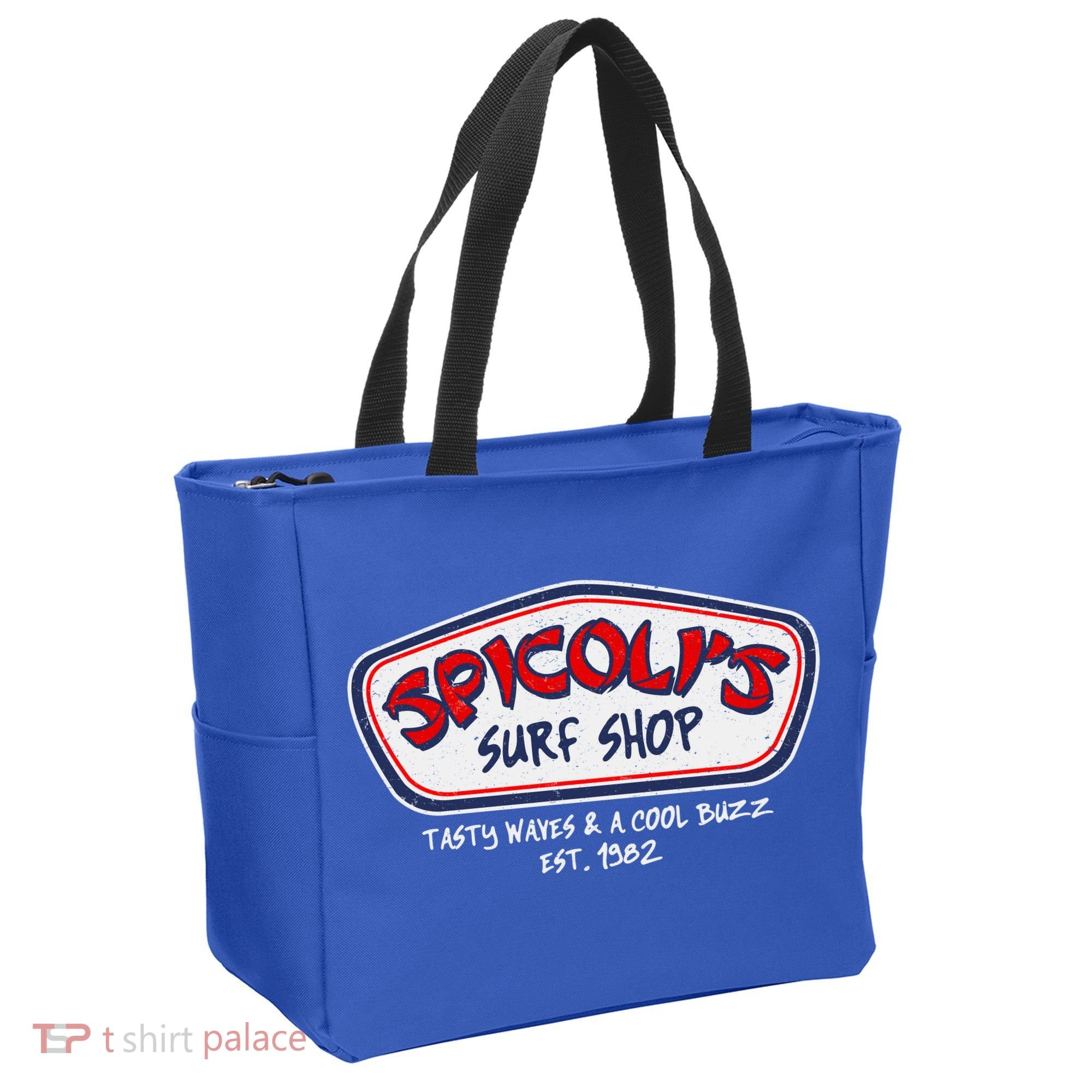 Cool Retro Spicoli’S Surf Shop Logo Tote Bag