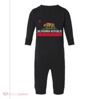 California Republic State Flag Infant Fleece One Piece thumb 0