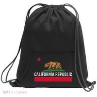 California Republic State Flag Sweatshirt Cinch Pack Bag thumb 0
