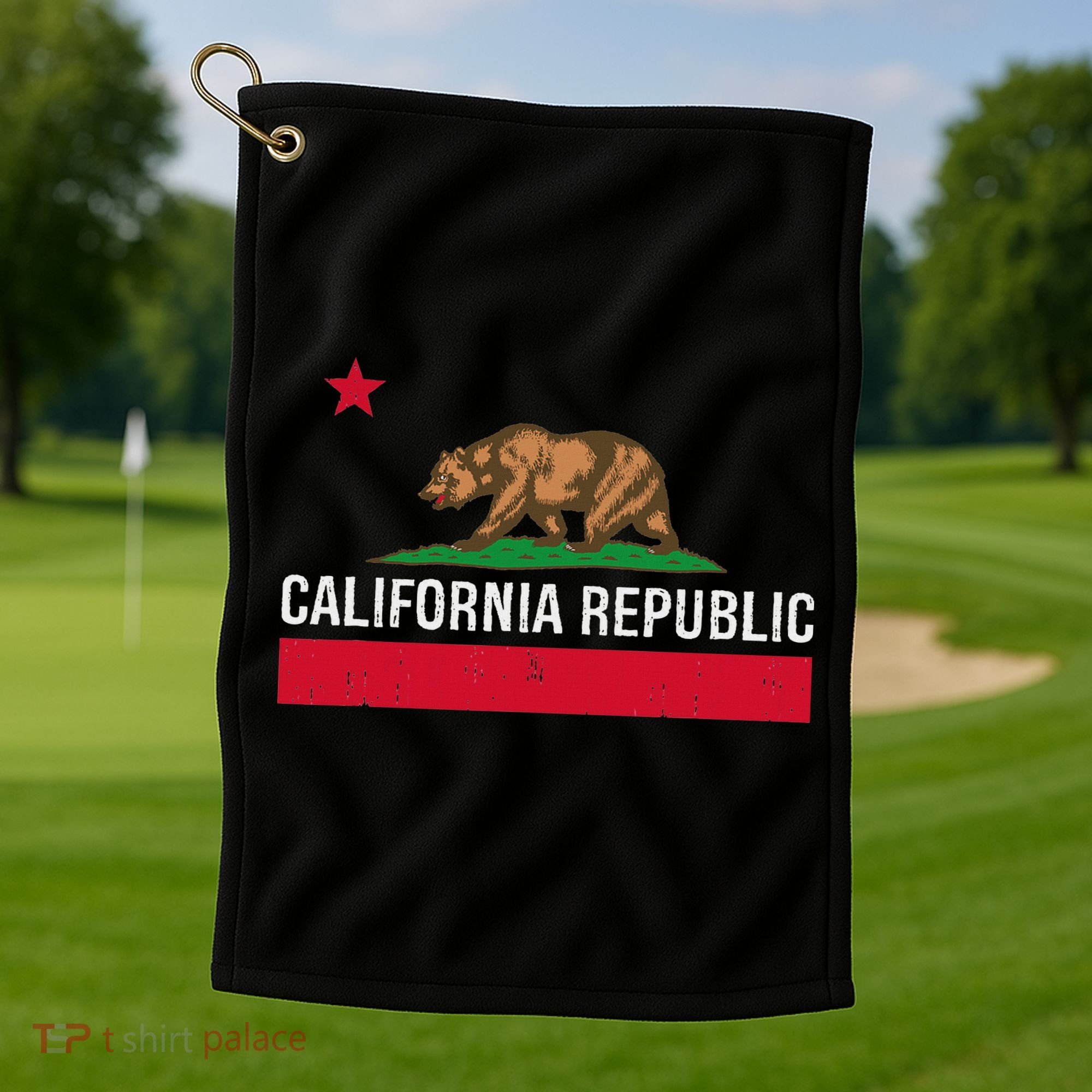 California Republic State Flag Golf Towel