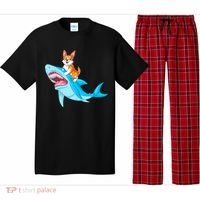 Corgi Riding Shark Pajama Set thumb 0