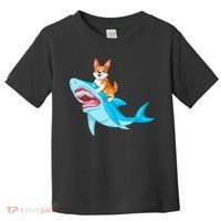 Corgi Riding Shark Toddler T-Shirt thumb 0