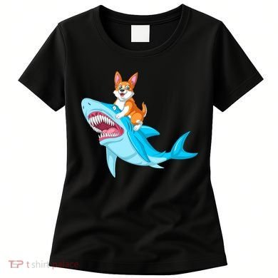 Corgi Riding Shark Women's T-Shirt