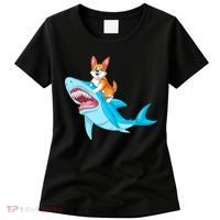 Corgi Riding Shark Women's T-Shirt thumb 0