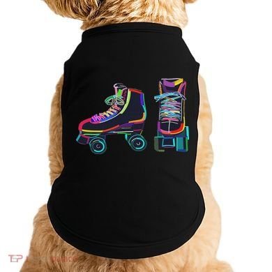 Colourfull Roller Skate Novelty Rollerskate Skating Doggie Tank