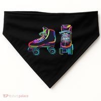 Colourfull Roller Skate Novelty Rollerskate Skating USA-Made Doggie Bandana thumb 0
