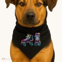 Colourfull Roller Skate Novelty Rollerskate Skating USA-Made Doggie Bandana thumb 1