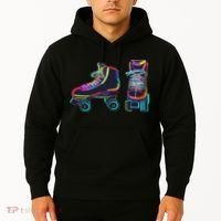 Colourfull Roller Skate Novelty Rollerskate Skating Hoodie thumb 2