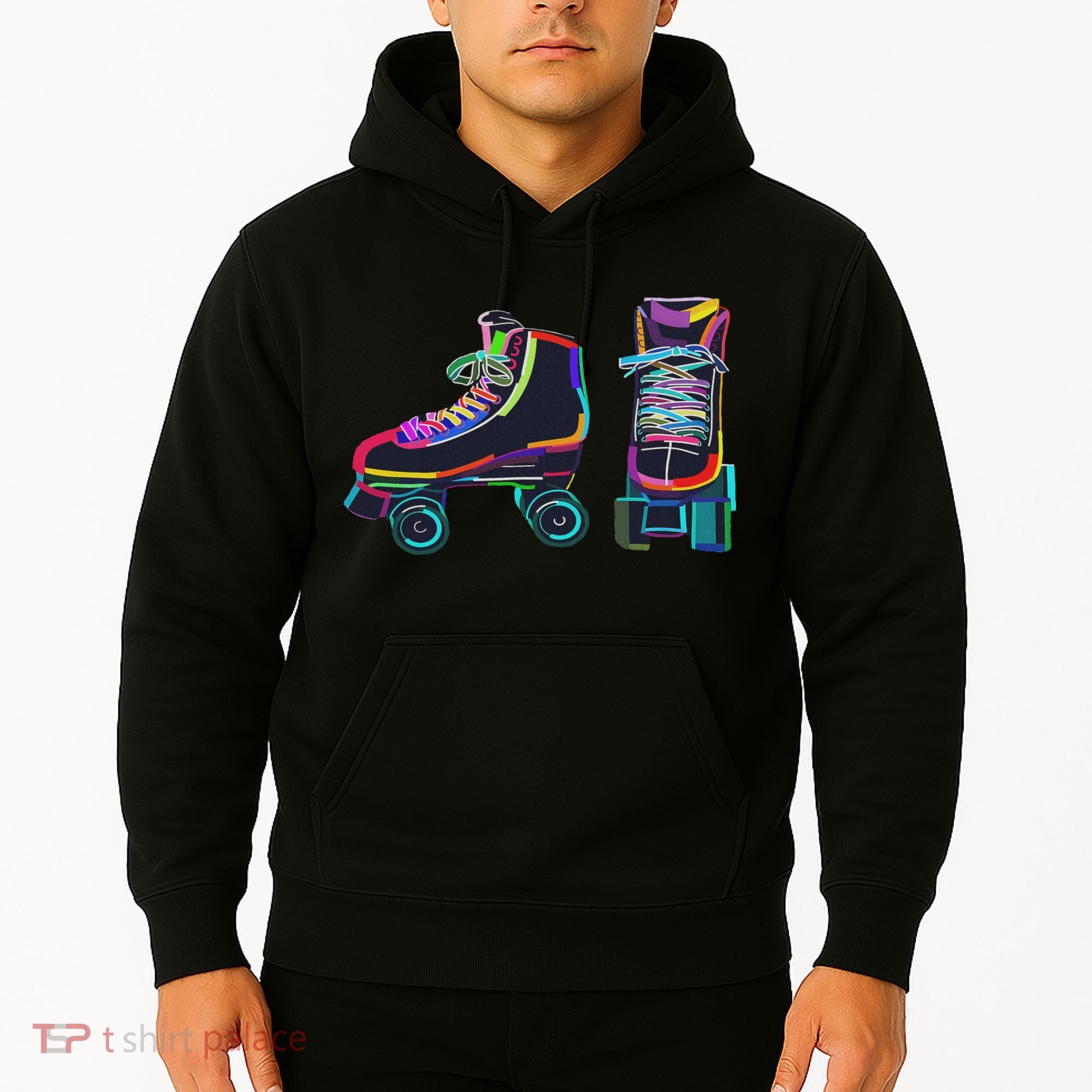 Colourfull Roller Skate Novelty Rollerskate Skating Hoodie
