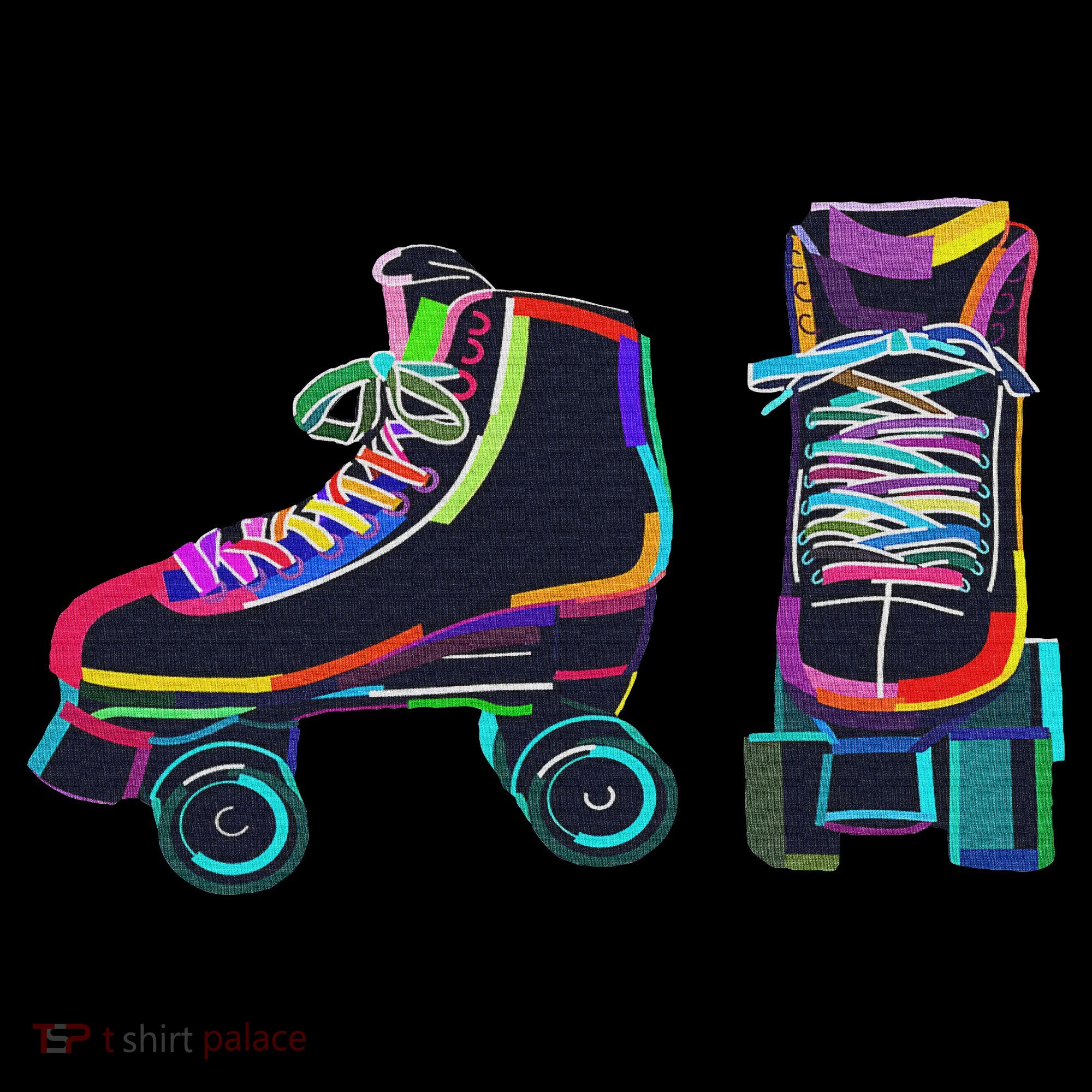 Colourfull Roller Skate Novelty Rollerskate Skating Hoodie