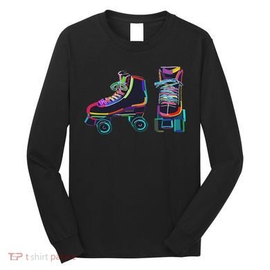 Colourfull Roller Skate Novelty Rollerskate Skating Long Sleeve Shirt
