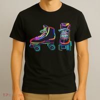 Colourfull Roller Skate Novelty Rollerskate Skating T-Shirt thumb 3