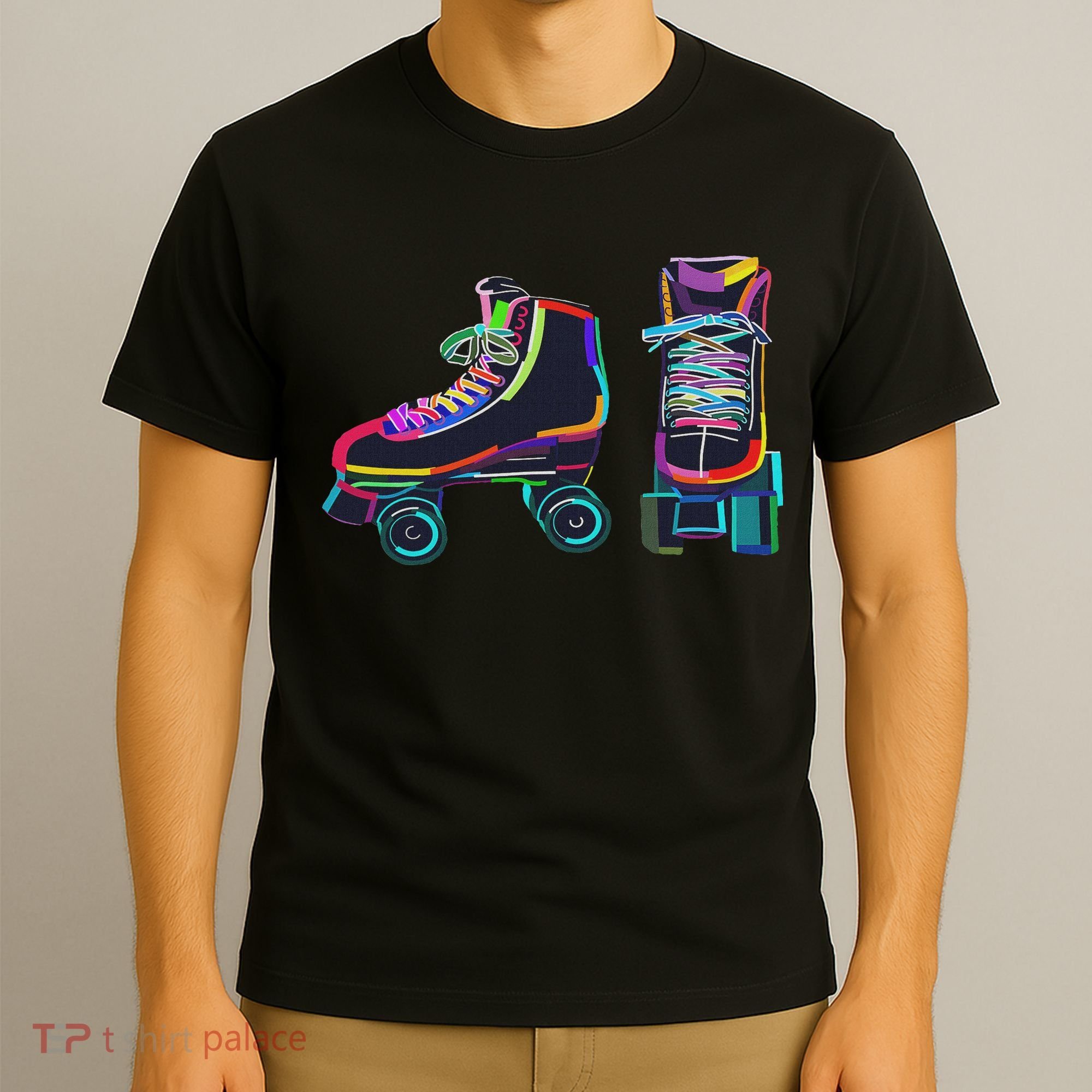 Colourfull Roller Skate Novelty Rollerskate Skating T-Shirt