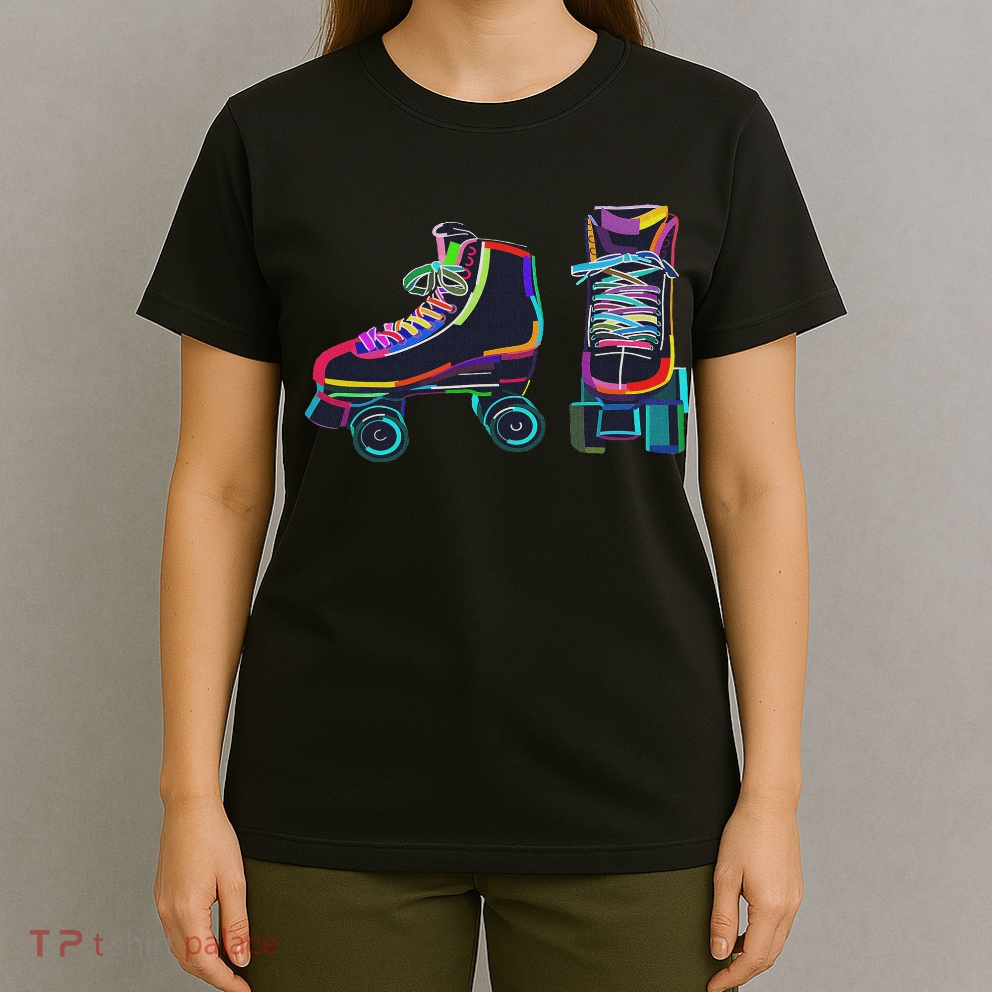 Colourfull Roller Skate Novelty Rollerskate Skating T-Shirt