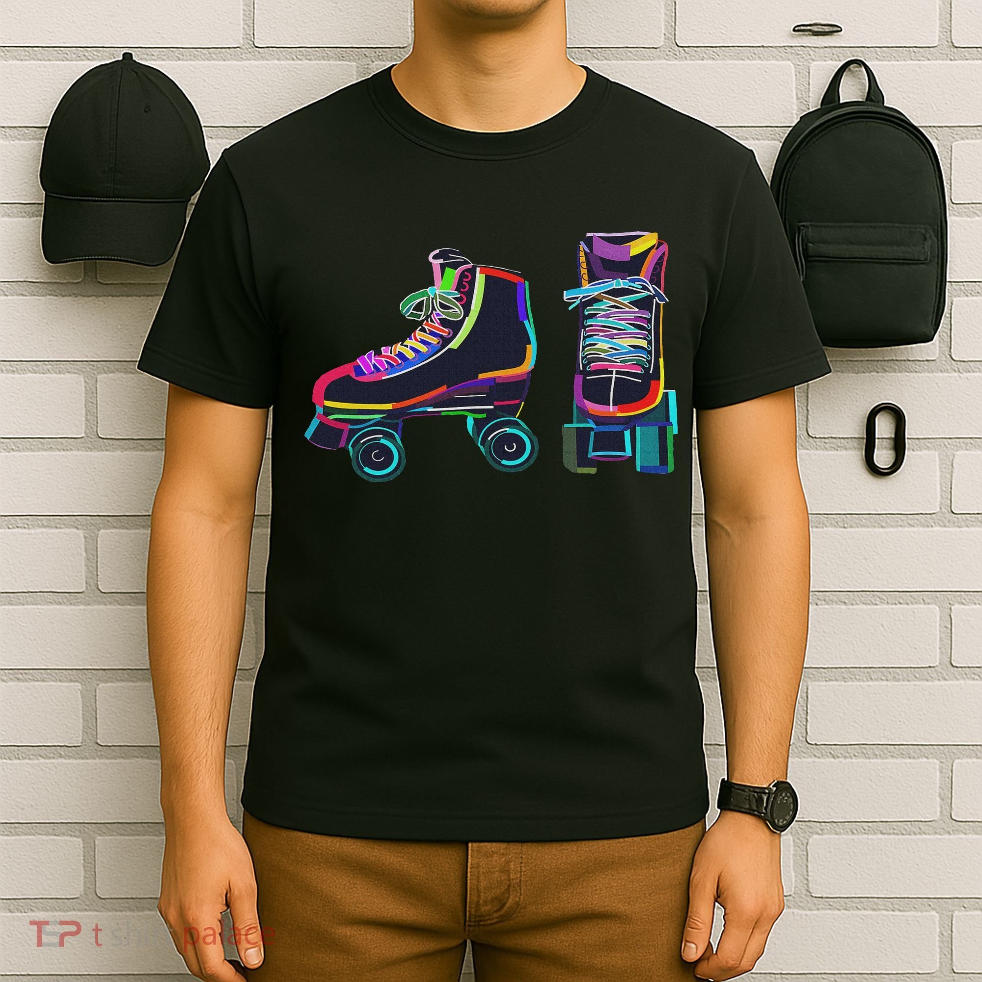 Colourfull Roller Skate Novelty Rollerskate Skating T-Shirt