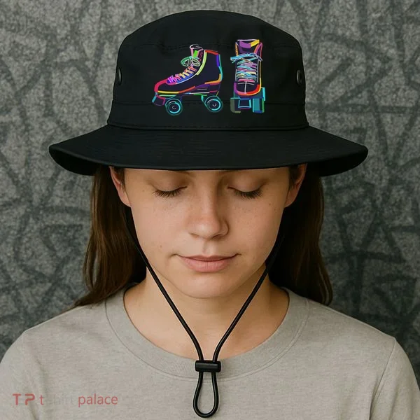 Colourfull Roller Skate Novelty Rollerskate Skating Bucket Hat