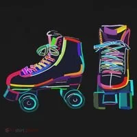 Colourfull Roller Skate Novelty Rollerskate Skating Bucket Hat thumb 4