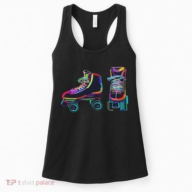 Colourfull Roller Skate Novelty Rollerskate Skating Women's Tank Top