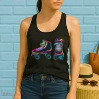 Colourfull Roller Skate Novelty Rollerskate Skating Women's Tank Top thumb 2