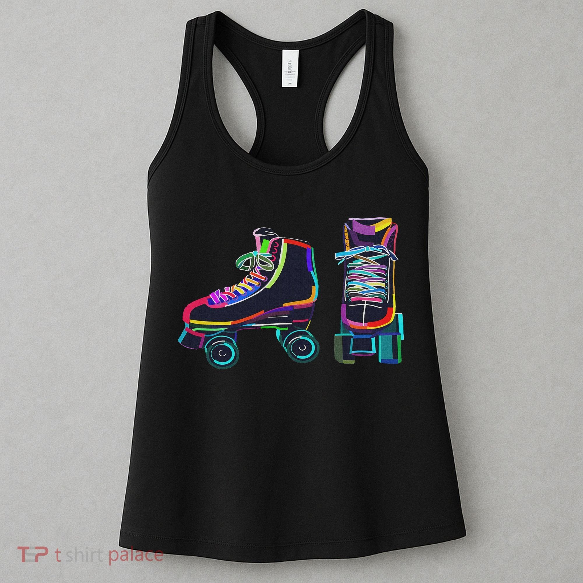 Colourfull Roller Skate Novelty Rollerskate Skating Women's Tank Top
