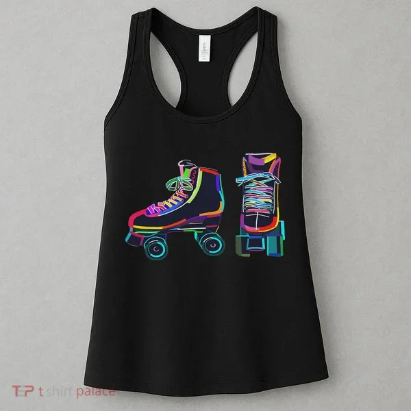 Colourfull Roller Skate Novelty Rollerskate Skating Women's Tank Top