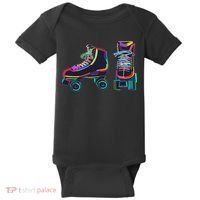 Colourfull Roller Skate Novelty Rollerskate Skating Baby Bodysuit thumb 0
