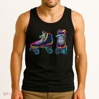 Colourfull Roller Skate Novelty Rollerskate Skating Tank Top thumb 3