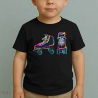 Colourfull Roller Skate Novelty Rollerskate Skating Toddler T-Shirt thumb 2