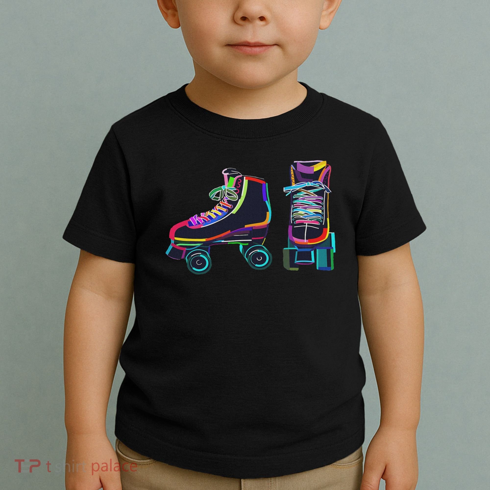 Colourfull Roller Skate Novelty Rollerskate Skating Toddler T-Shirt
