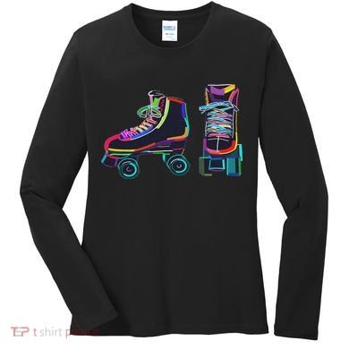 Colourfull Roller Skate Novelty Rollerskate Skating Women's Long Sleeve Shirt