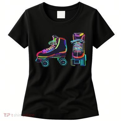 Colourfull Roller Skate Novelty Rollerskate Skating Women's T-Shirt