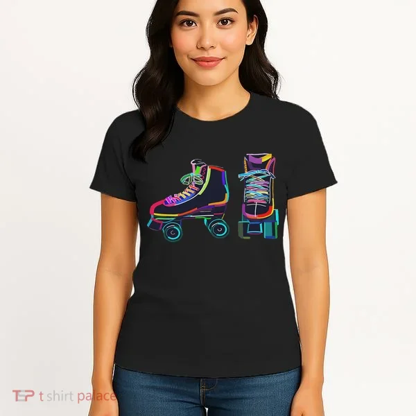 Colourfull Roller Skate Novelty Rollerskate Skating Women's T-Shirt