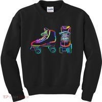 Colourfull Roller Skate Novelty Rollerskate Skating Kids Sweatshirt thumb 0