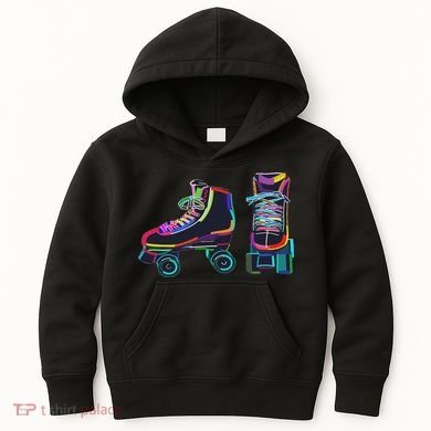 Colourfull Roller Skate Novelty Rollerskate Skating Kids Hoodie