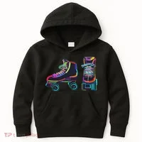 Colourfull Roller Skate Novelty Rollerskate Skating Kids Hoodie thumb 0