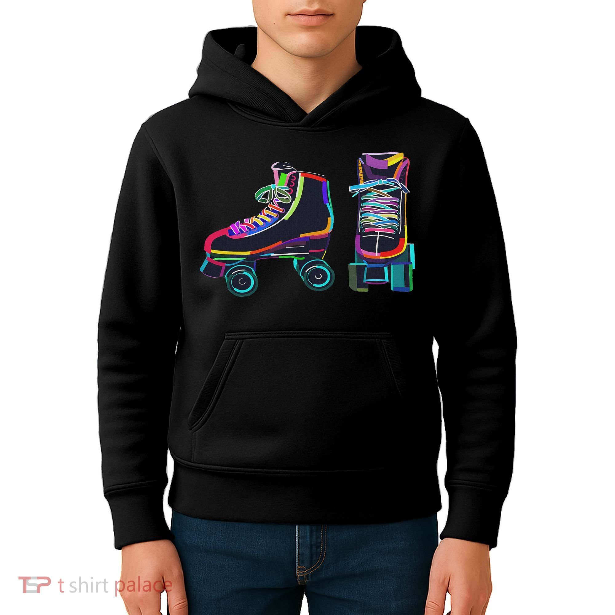 Colourfull Roller Skate Novelty Rollerskate Skating Kids Hoodie