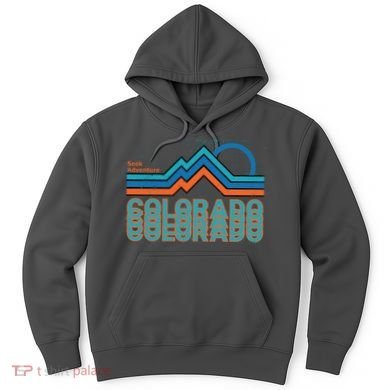Colorado Retro Style Adventure Logo Hoodie