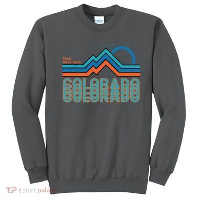 Colorado Retro Style Adventure Logo Sweatshirt