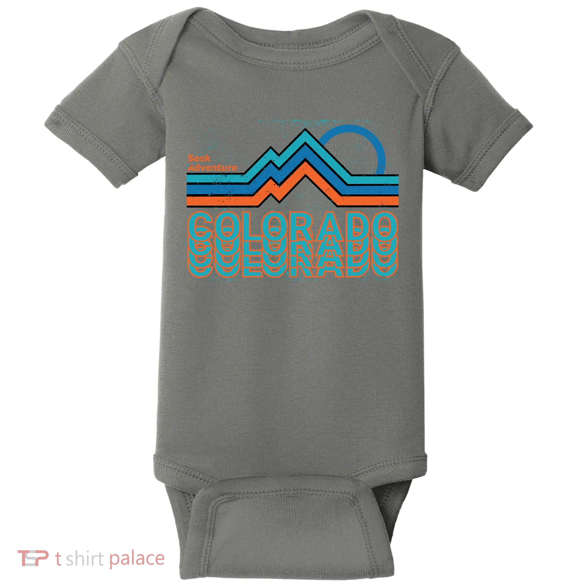 Colorado Retro Style Adventure Logo Baby Bodysuit