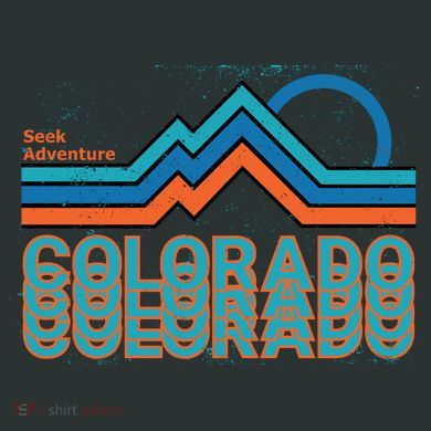 Colorado Retro Style Adventure Logo Tall Hoodie